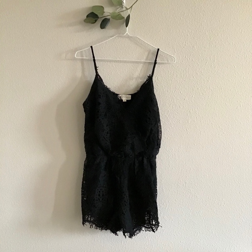 Black lace romper